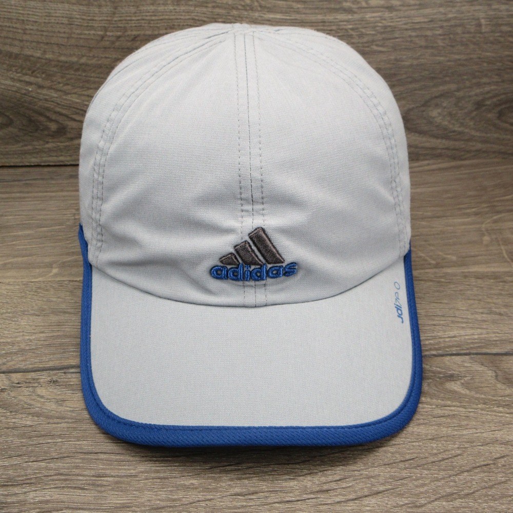 Adidas Adizero Hat Cap Mens Strap Back Grey Blue Run Hike Gym Sportswear